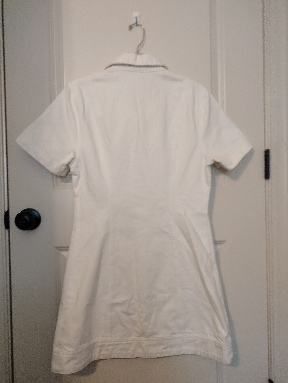 English Factory White Classic Denim Mini Dress Size Medium - Picture 5 of 7